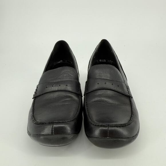 Strictly Comfort Shoes Women Size 10 Chunky Square Toe Loafers Leather 90s - Picture 3 of 9